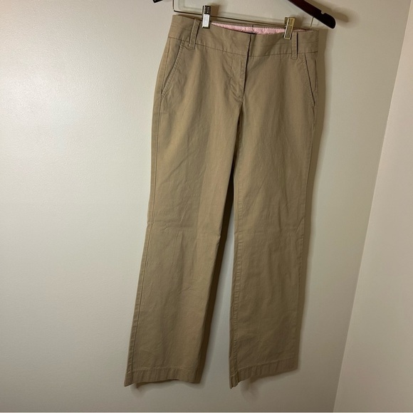 J. Crew Stretch City Fit Tan Khaki Pants women's 2 great preworn condition - Picture 7 of 9